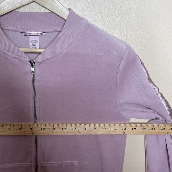 Victoria Secret Full Zip Cardigan Womens Size S/P Pink Velvet - Picture 8 of 9